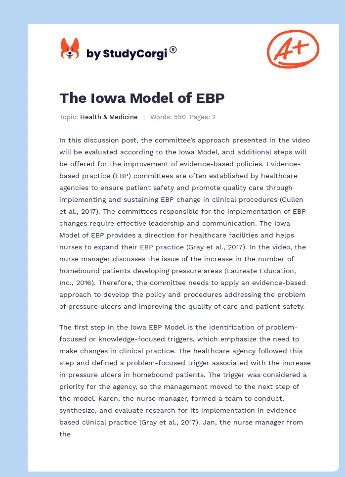 The Iowa Model of EBP. Page 1