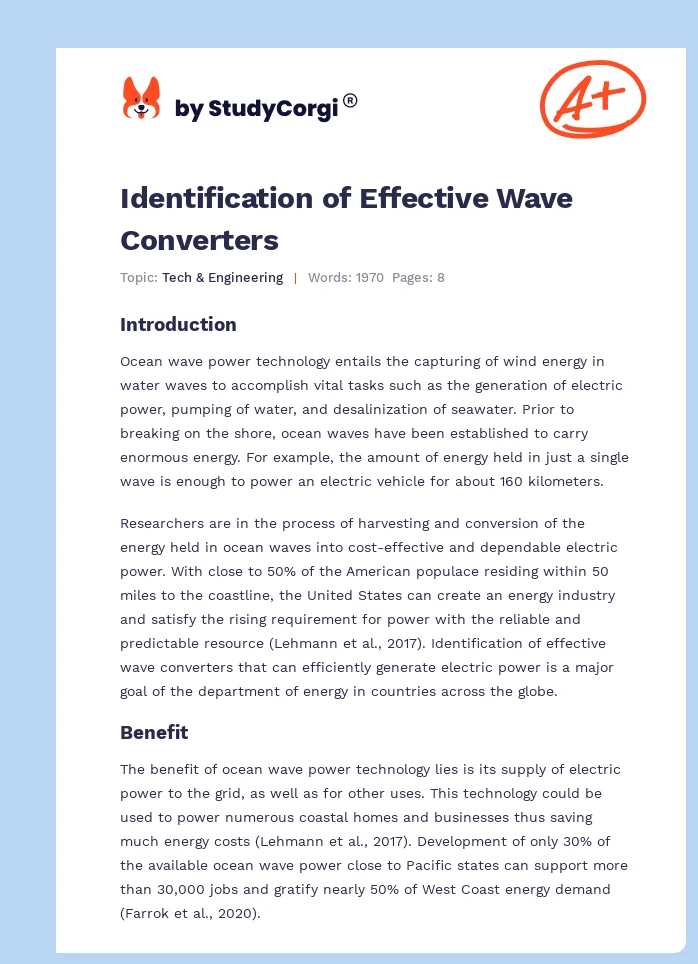 Identification of Effective Wave Converters. Page 1