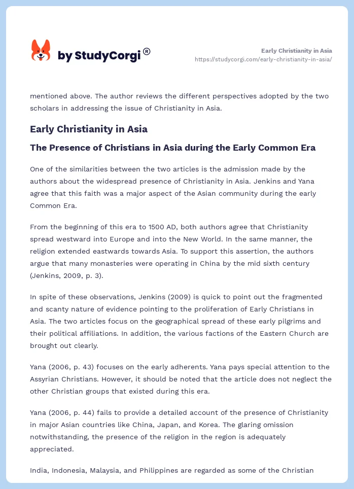 Early Christianity in Asia. Page 2