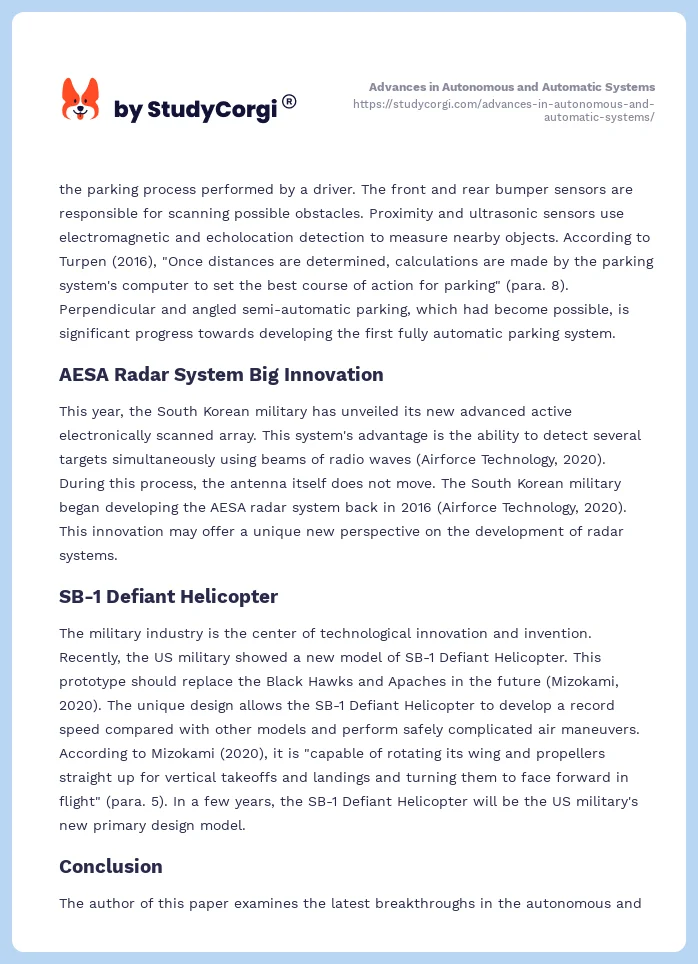 Advances in Autonomous and Automatic Systems. Page 2
