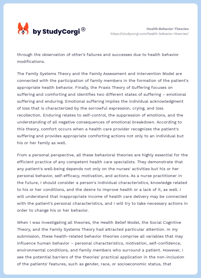 Health Behavior Theories. Page 2