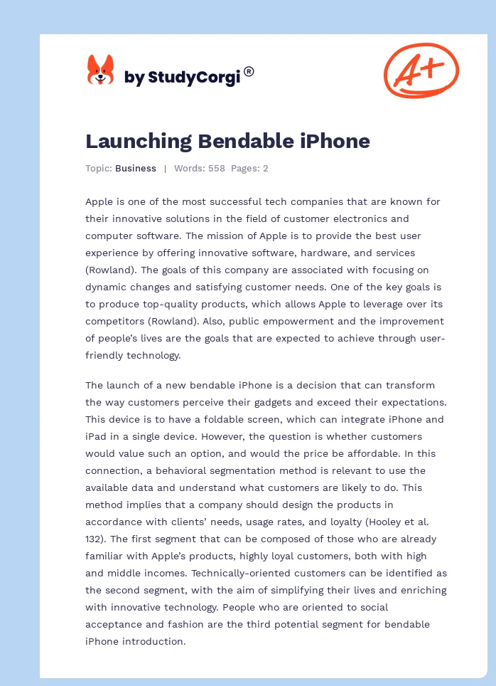 Launching Bendable iPhone. Page 1