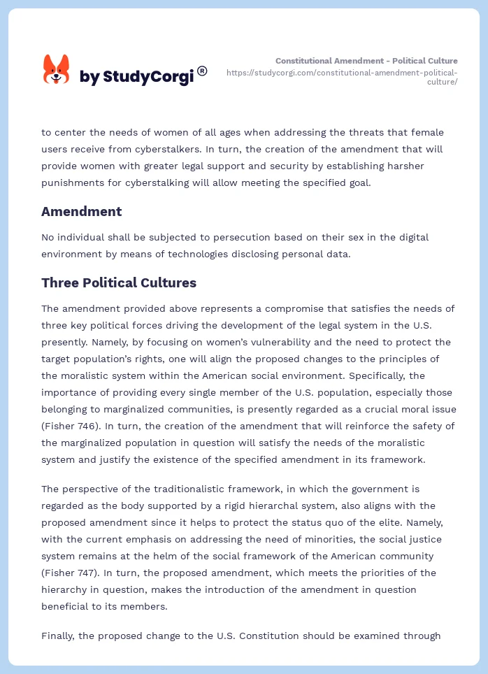Constitutional Amendment - Political Culture. Page 2