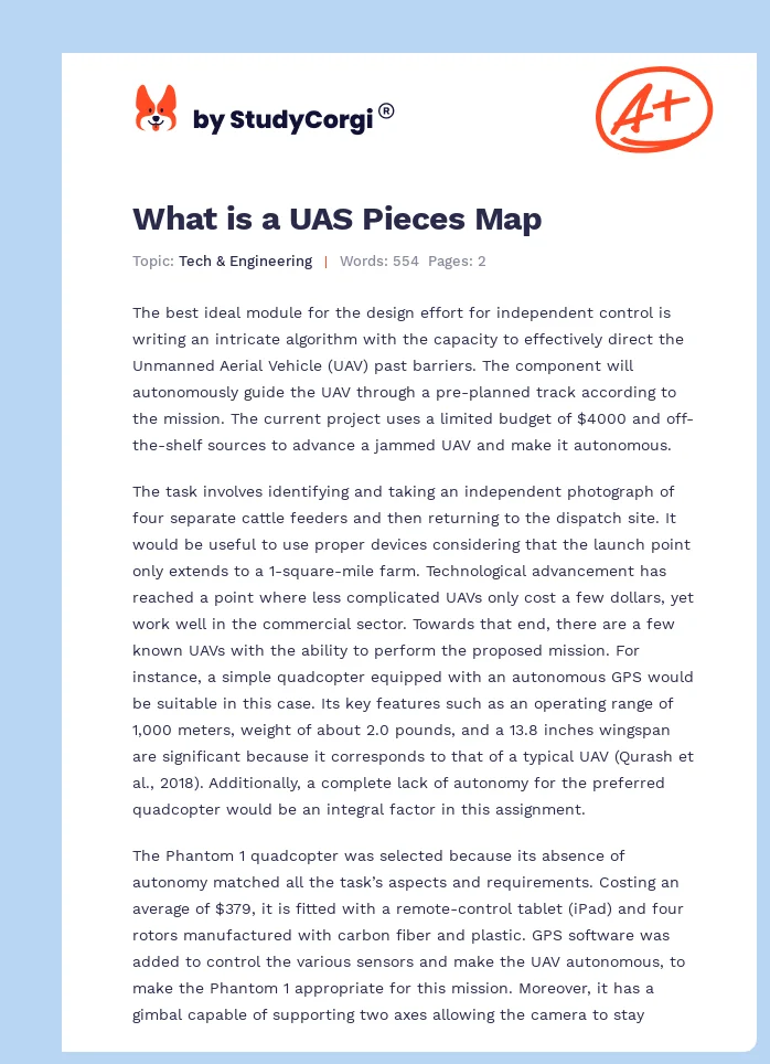 What is a UAS Pieces Map. Page 1