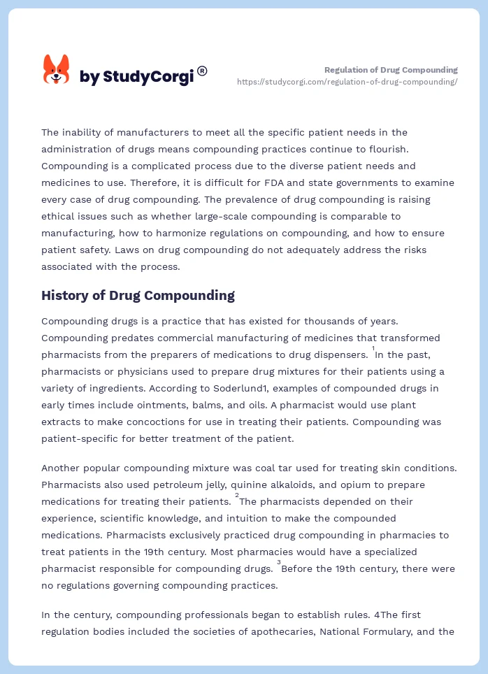 Regulation of Drug Compounding. Page 2