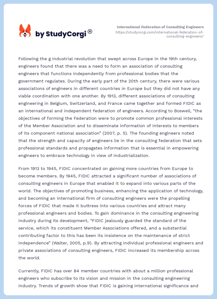 International Federation of Consulting Engineers. Page 2