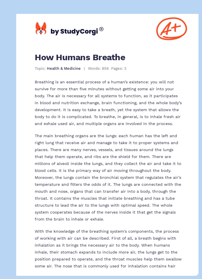 How Humans Breathe. Page 1