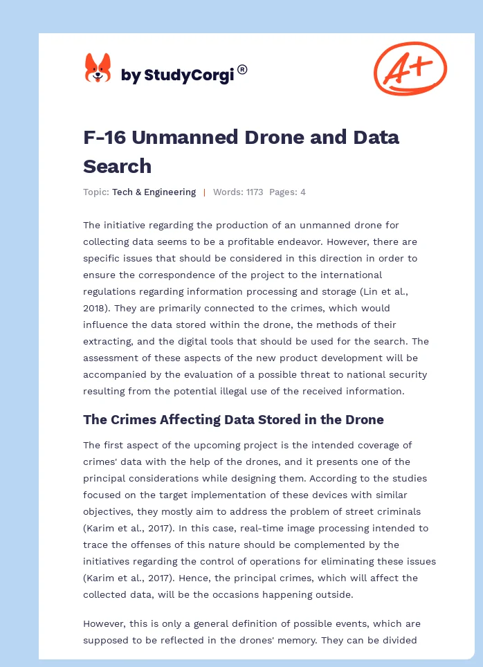 F-16 Unmanned Drone and Data Search. Page 1