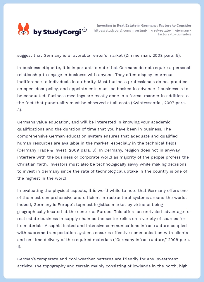 Investing in Real Estate in Germany: Factors to Consider. Page 2