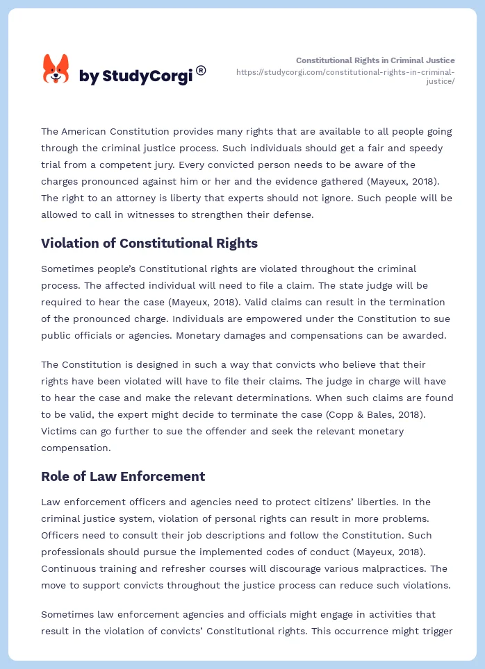 Constitutional Rights in Criminal Justice. Page 2