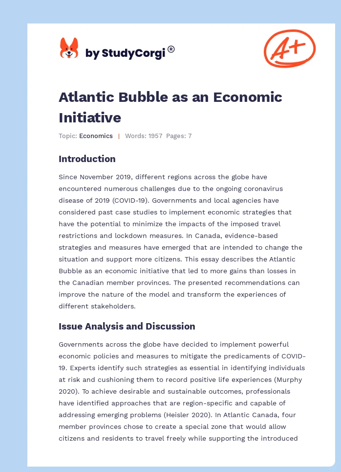 Atlantic Bubble as an Economic Initiative. Page 1