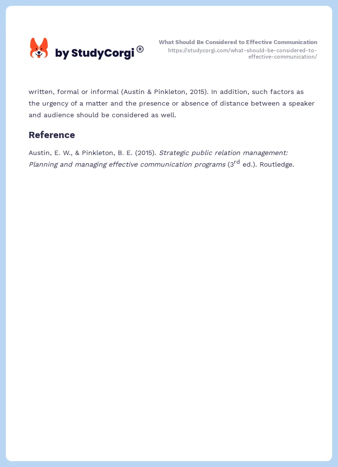 What Should Be Considered to Effective Communication. Page 2