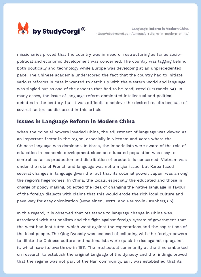 Language Reform in Modern China. Page 2