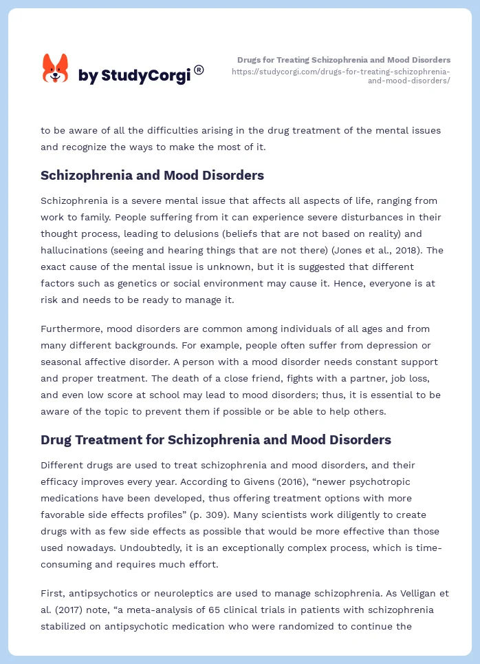 Drugs for Treating Schizophrenia and Mood Disorders. Page 2