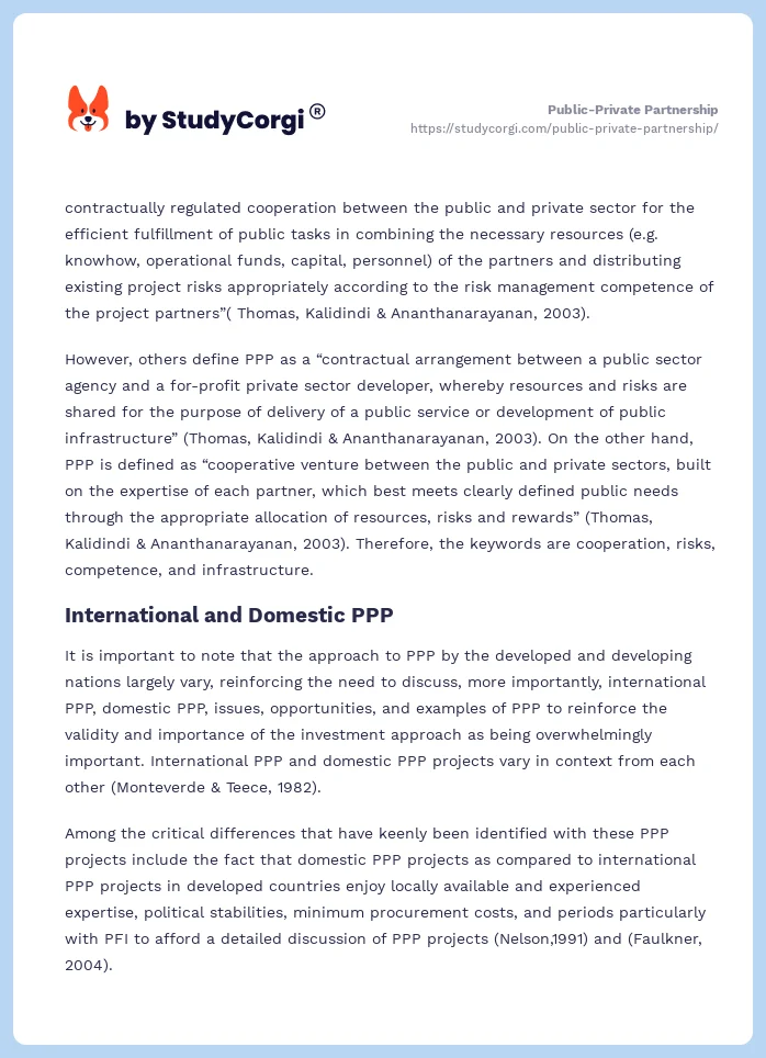 Public-Private Partnership. Page 2