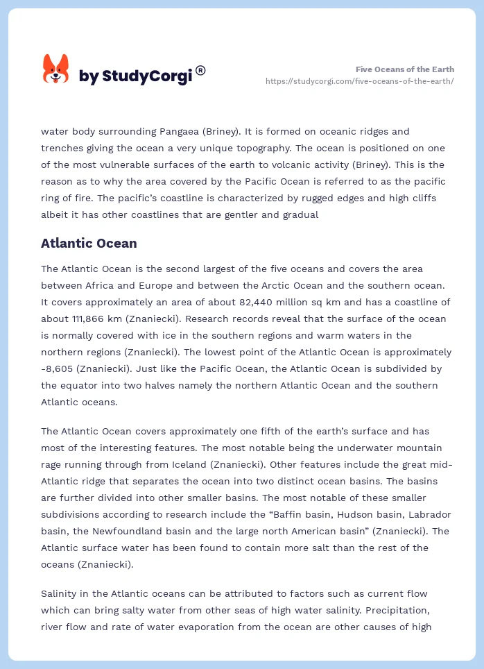 Five Oceans of the Earth. Page 2