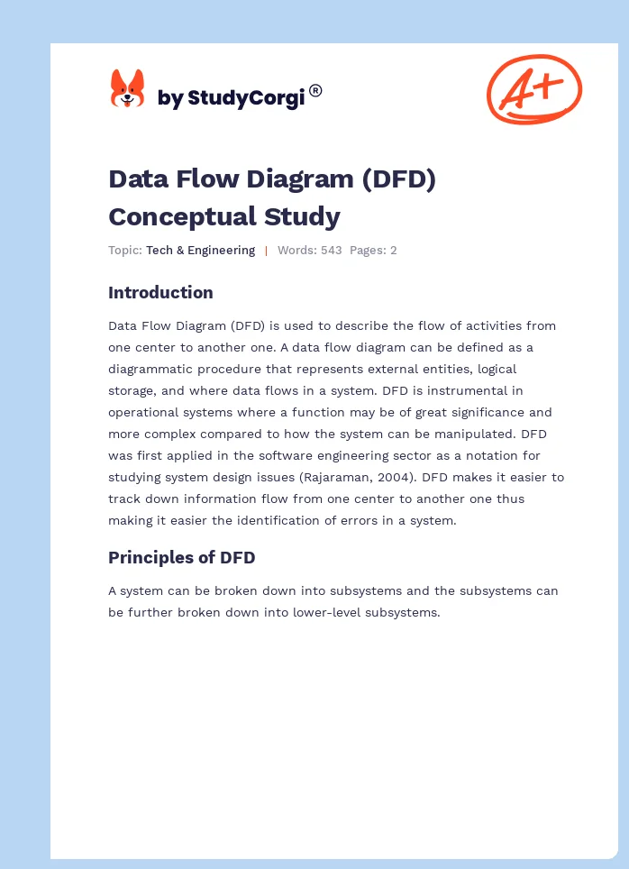 Data Flow Diagram (DFD) Conceptual Study. Page 1