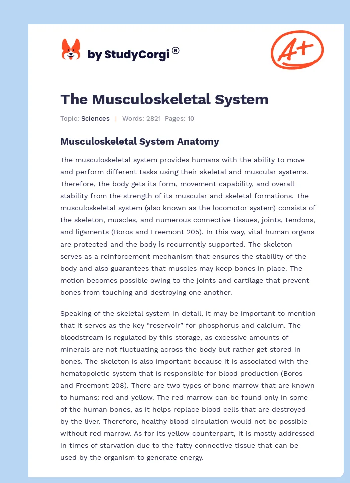 The Musculoskeletal System. Page 1