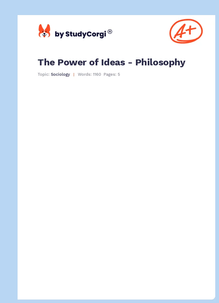 The Power of Ideas - Philosophy. Page 1