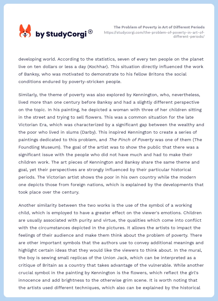 The Problem of Poverty in Art of Different Periods. Page 2