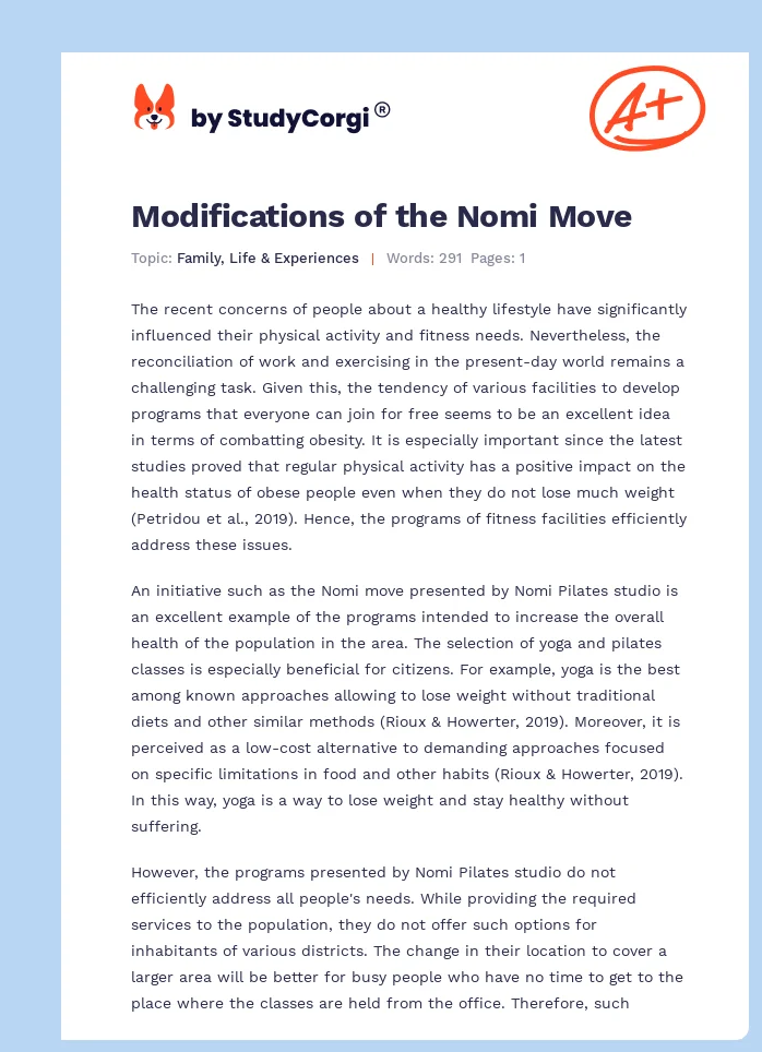 Modifications of the Nomi Move. Page 1