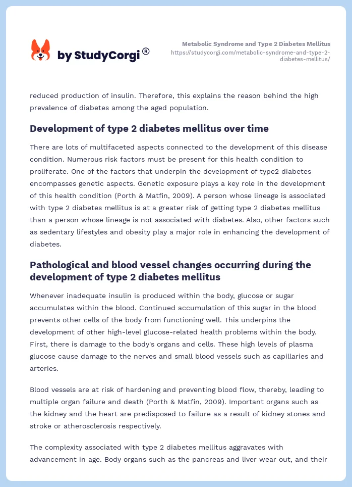 Metabolic Syndrome and Type 2 Diabetes Mellitus. Page 2