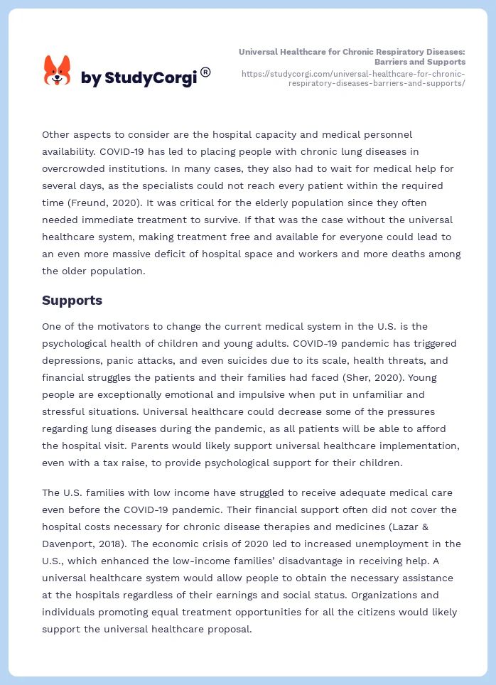 Universal Healthcare for Chronic Respiratory Diseases: Barriers and Supports. Page 2