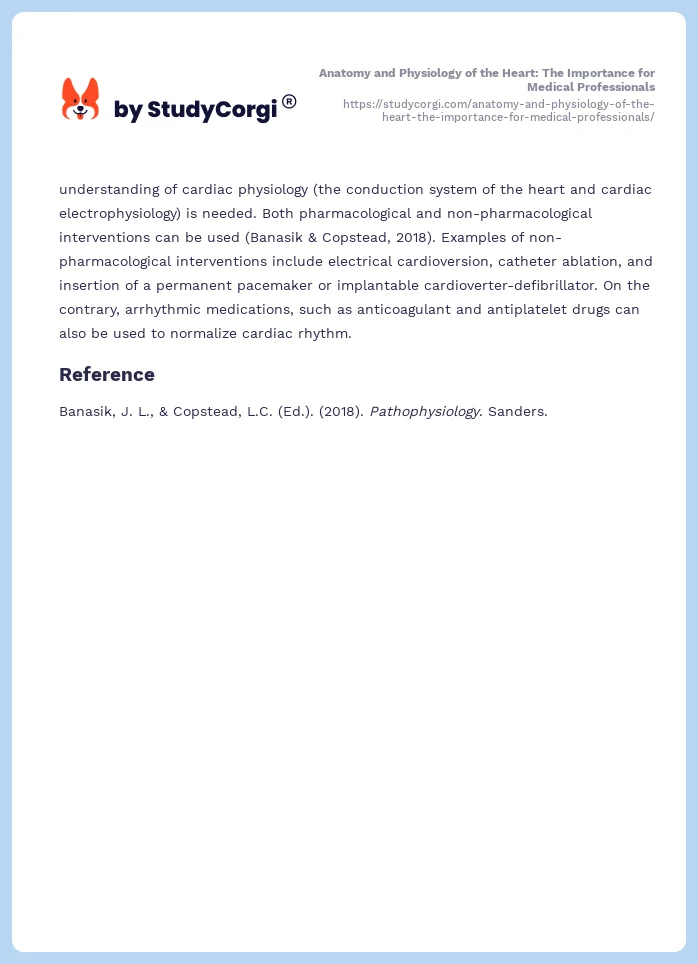 Anatomy and Physiology of the Heart: The Importance for Medical Professionals. Page 2