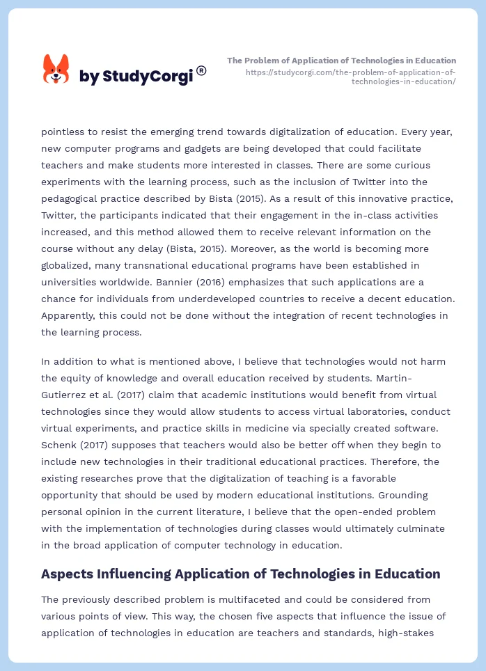 The Problem of Application of Technologies in Education. Page 2