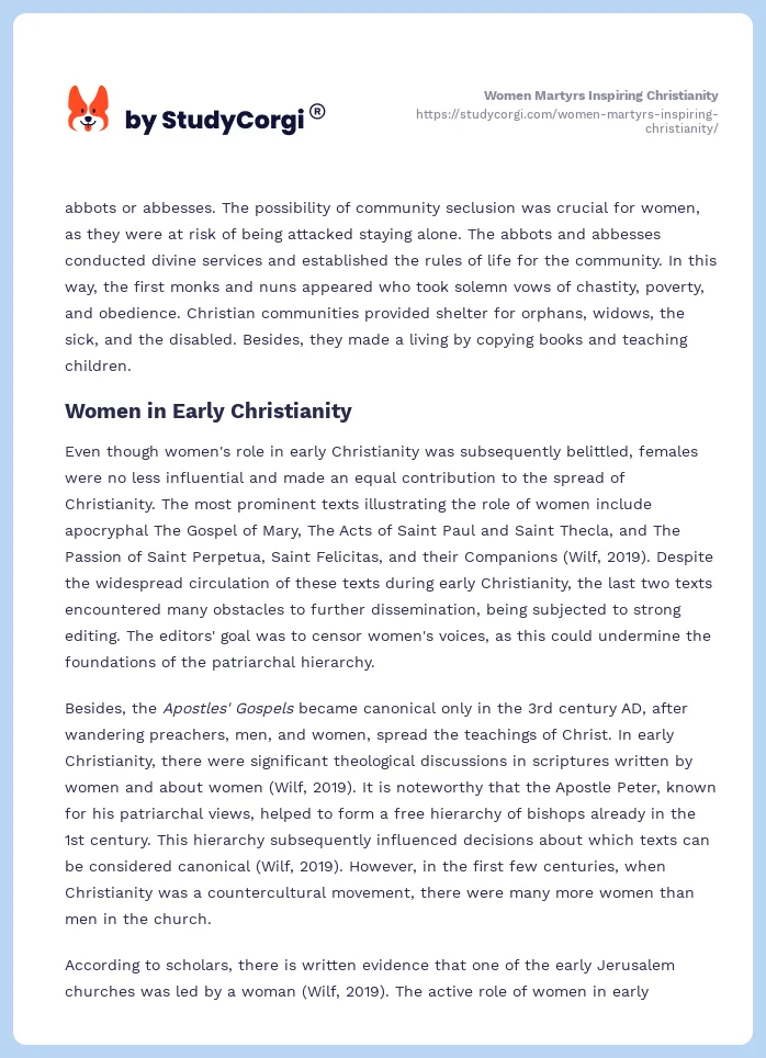 Women Martyrs Inspiring Christianity. Page 2