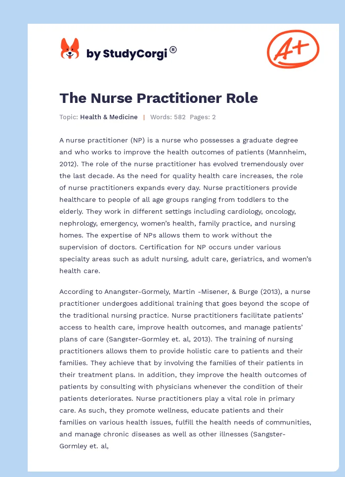 The Nurse Practitioner Role. Page 1