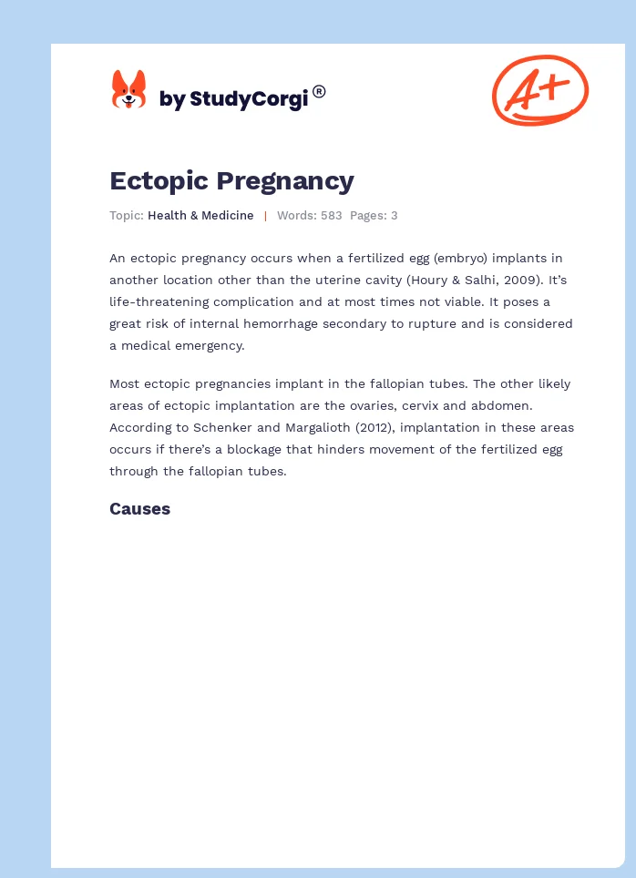 Ectopic Pregnancy. Page 1