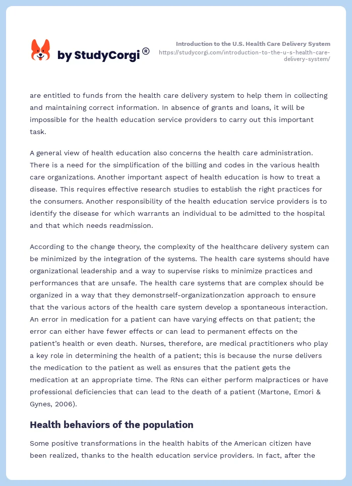 Introduction to the U.S. Health Care Delivery System. Page 2