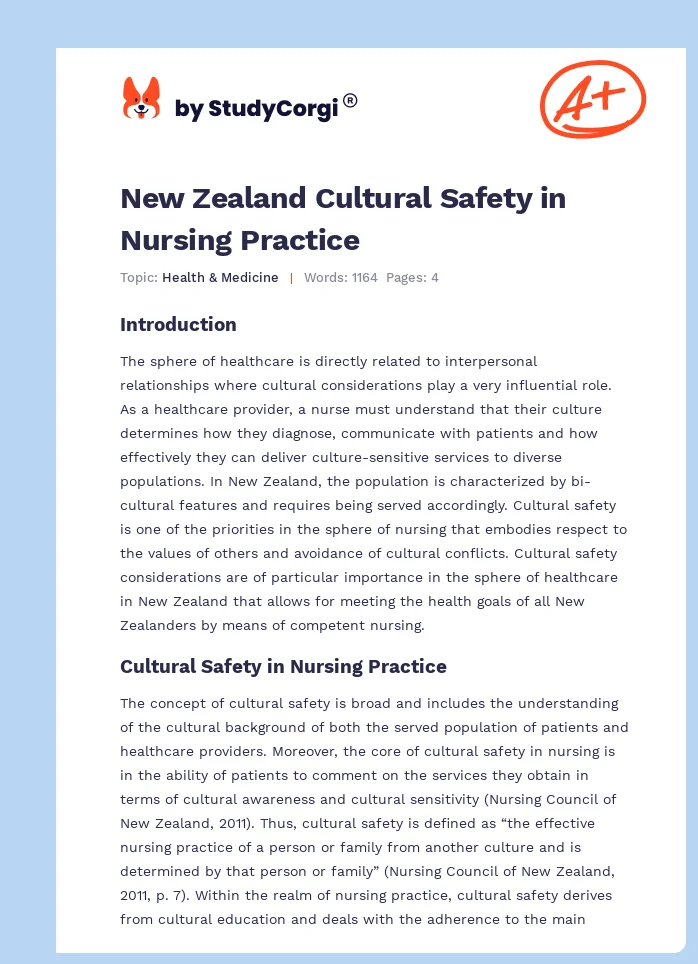 New Zealand Cultural Safety in Nursing Practice. Page 1