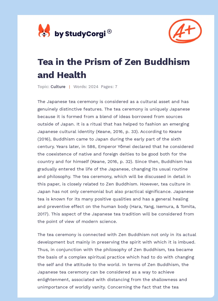 Tea in the Prism of Zen Buddhism and Health. Page 1