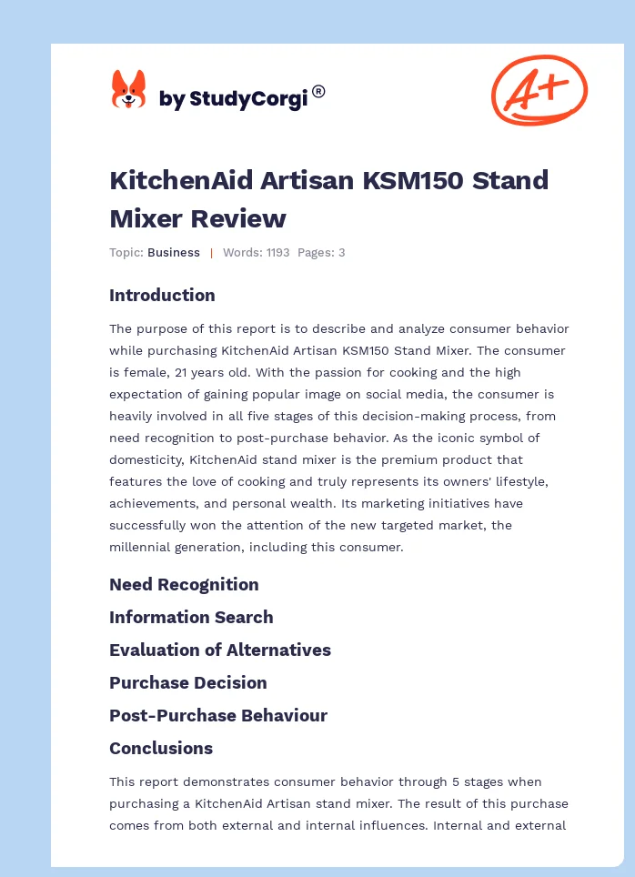 KitchenAid Artisan KSM150 Stand Mixer Review. Page 1
