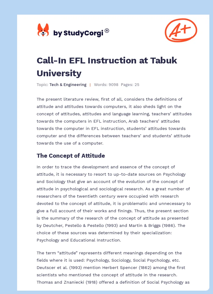 Call-In EFL Instruction at Tabuk University. Page 1