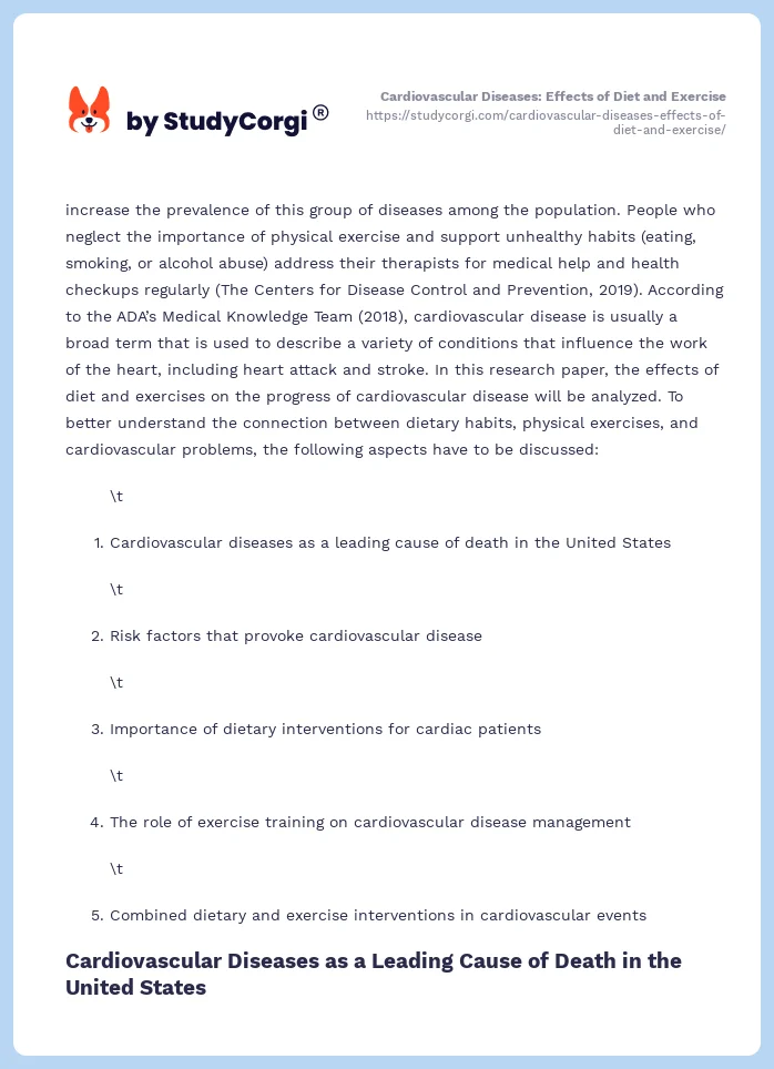 Cardiovascular Diseases: Effects of Diet and Exercise. Page 2