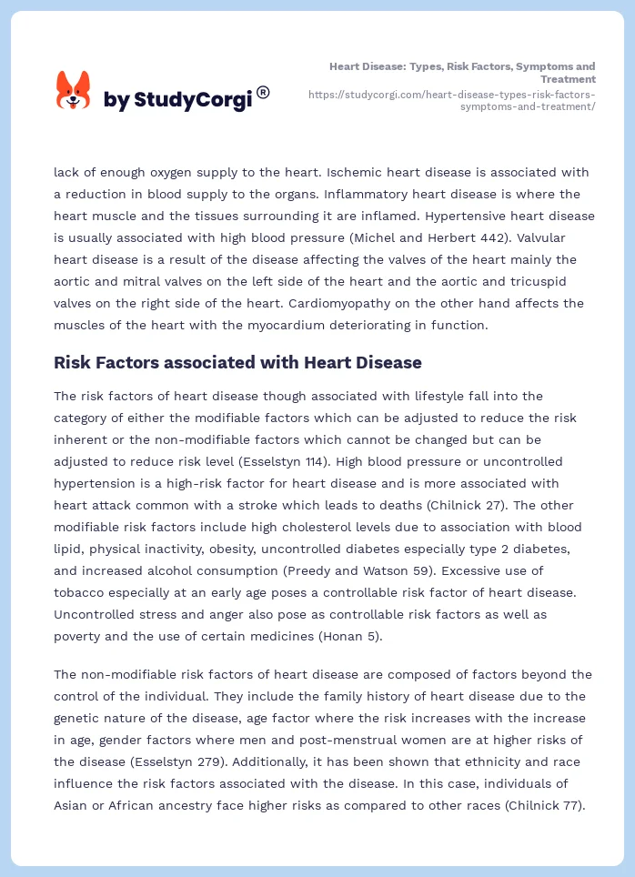 Heart Disease: Types, Risk Factors, Symptoms and Treatment. Page 2