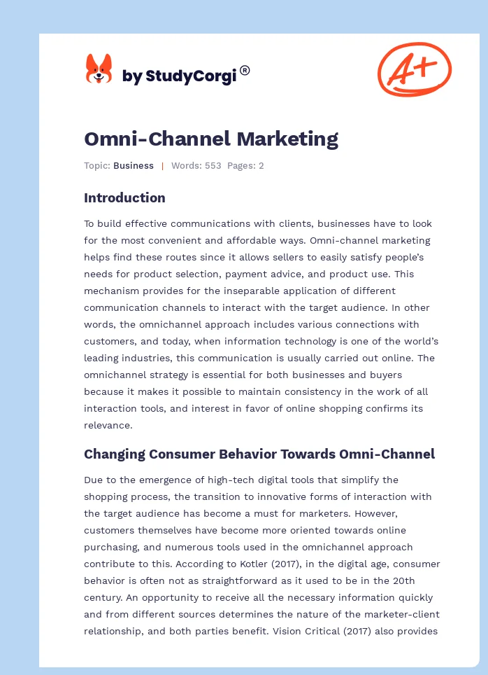 Omni-Channel Marketing. Page 1