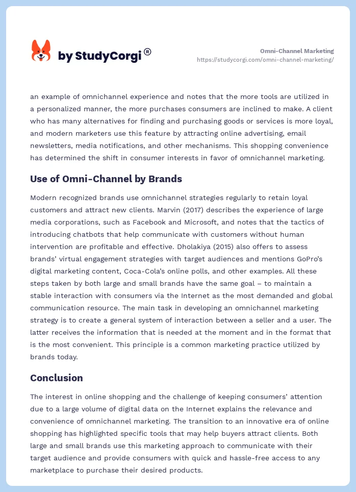 Omni-Channel Marketing. Page 2