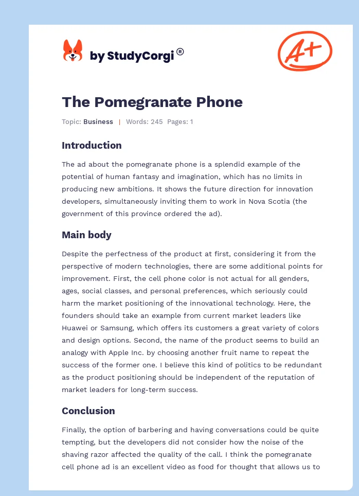 The Pomegranate Phone. Page 1