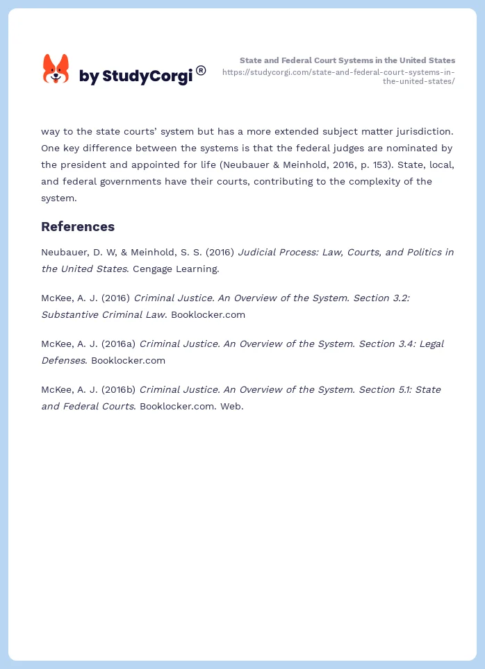 State and Federal Court Systems in the United States. Page 2