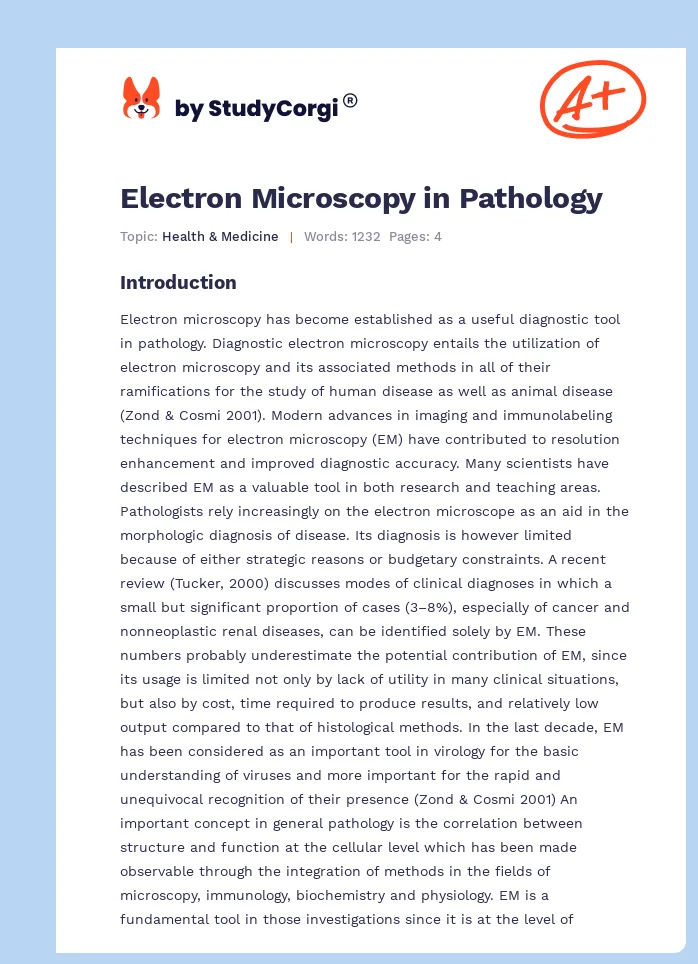 Electron Microscopy in Pathology. Page 1