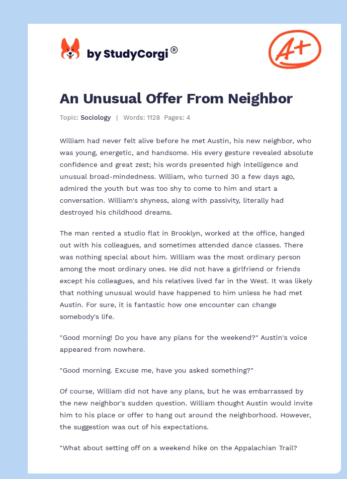 An Unusual Offer From Neighbor. Page 1