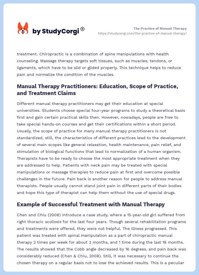 The Practice of Manual Therapy. Page 2