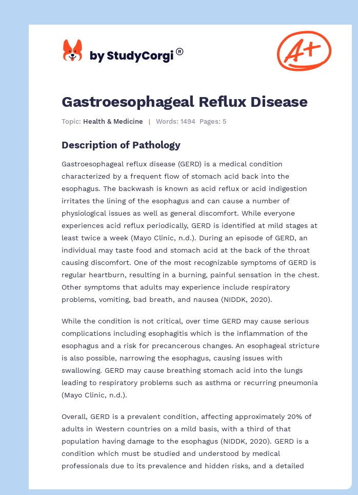 Gastroesophageal Reflux Disease. Page 1