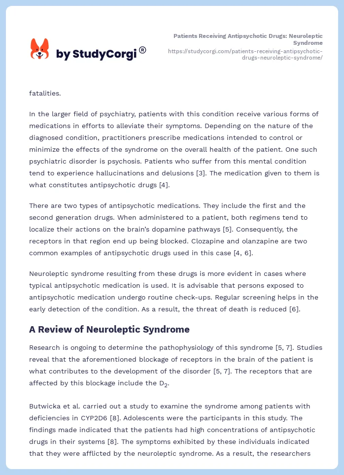 Patients Receiving Antipsychotic Drugs: Neuroleptic Syndrome. Page 2