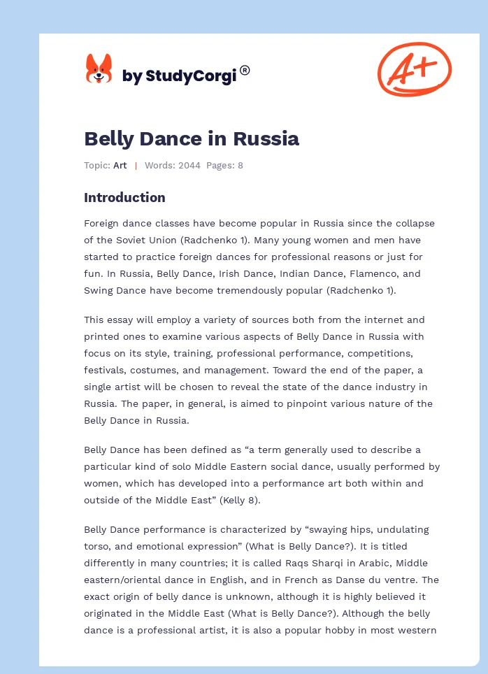 Belly Dance in Russia. Page 1