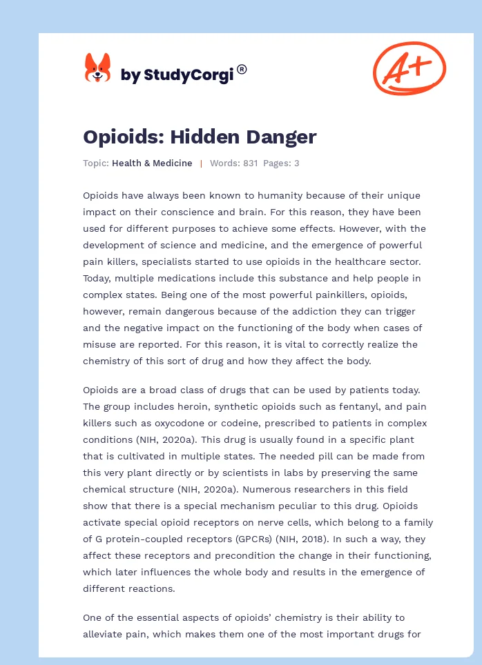 Opioids: Hidden Danger. Page 1